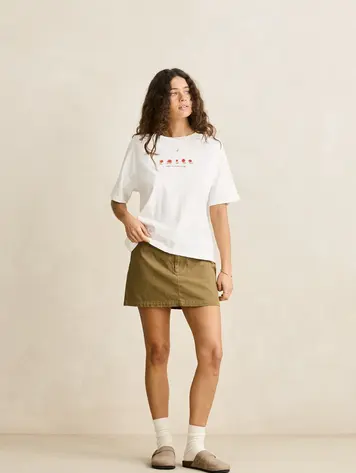 Rhythm FEMMES MILA RAGLAN T-SHIRT WHITE