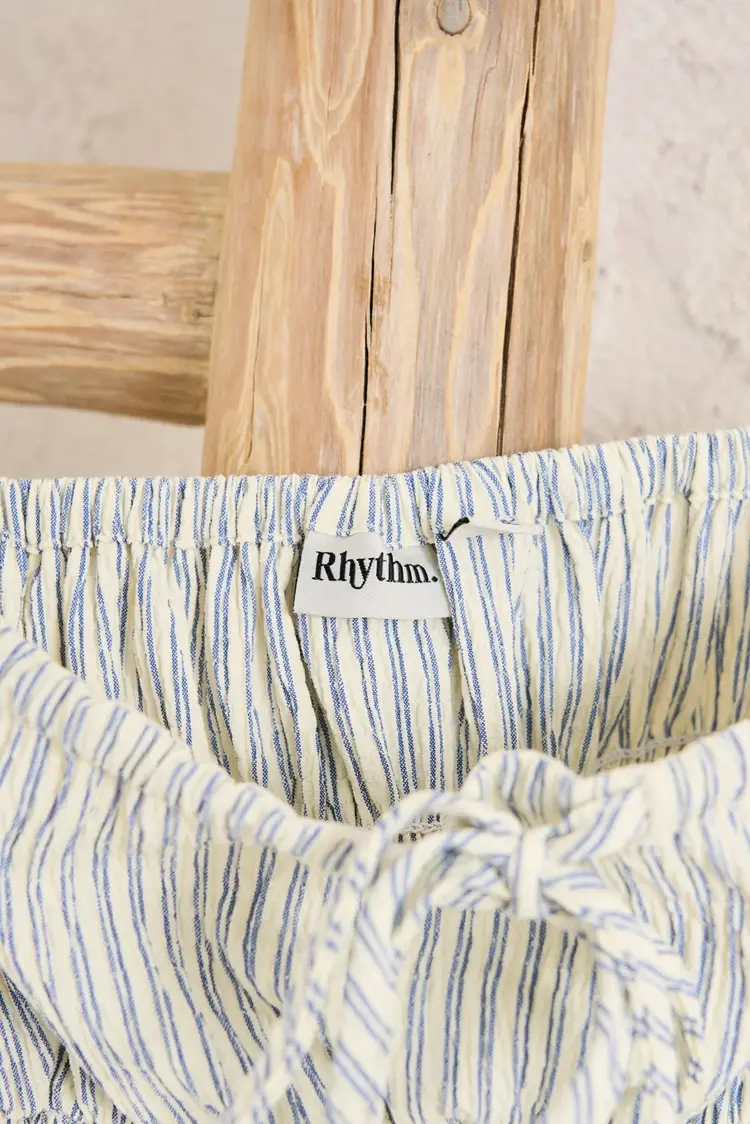 Rhythm WOMEN'S DRIFTWOOD STRIPE RUFFLE MIDI SKIRT