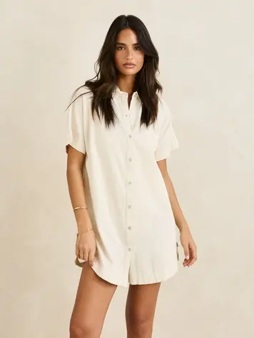 Rhythm FEMMES CLASSIC SHIRT DRESS OAT