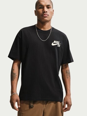 Nike SB MEN'S SB TEE LOGO BLACK/COCONUT MILK