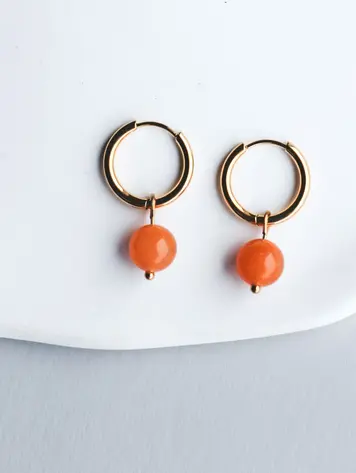 Horace BOUCLES D'OREILLES ROCO ORANGE BRÛLÉ
