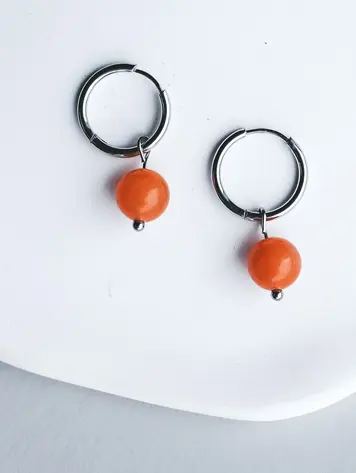 Horace BOUCLES D'OREILLES ROCA ORANGE BRÛLÉ