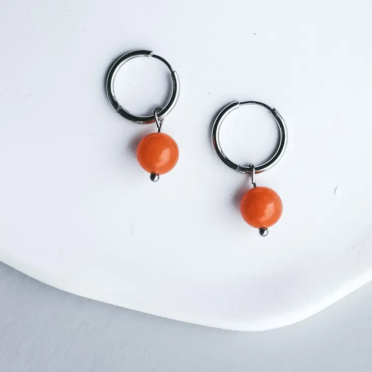 Horace BOUCLES D'OREILLES ROCA ORANGE BRÛLÉ