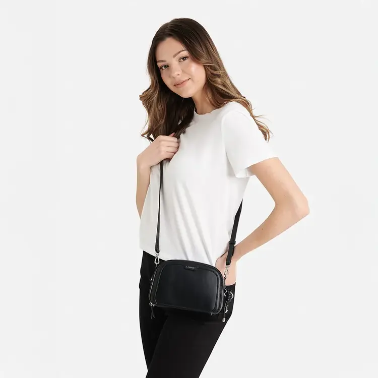 Lambert EMMY VEGAN LEATHER CROSSBODY BAG BLACK