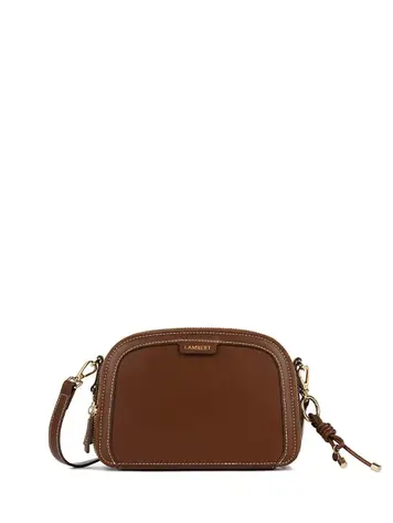 Lambert EMMY SAC BANDOULIÈRE CUIR VEGAN HAZELNUT