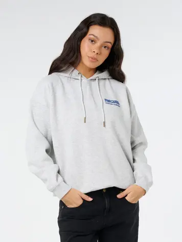RIP CURL WOMEN'S SURF PUFF RELAXED HOOD GREY MARLE/NAVY