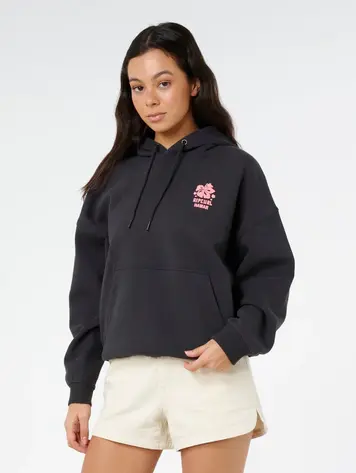 RIP CURL FEMMES SURF PUFF HERITAGE HOOD WASHED BLACK
