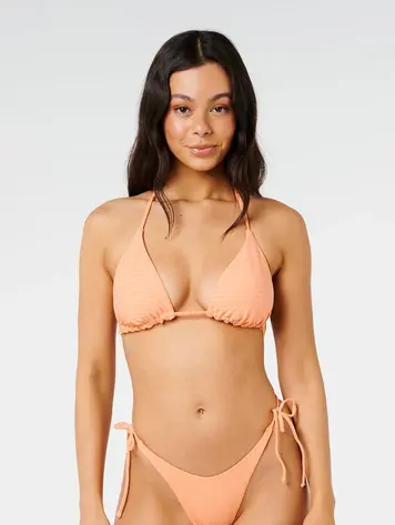 RIP CURL WOMEN'S PREMIUM SURF D-DD SLIDING TRIANGLE BIKINI TOP PAPAYA