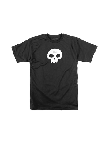 Zero skateboards MEN'S SINGLE SKULL S/S T-SHIRT BLACK/WHITE