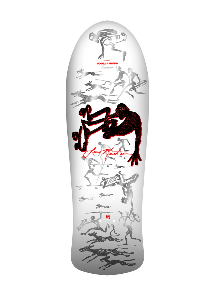 Powell Peralta BONES BRIGADE 17 MOUNTAIN SKATEBOARD DECK WHITE 9.94"