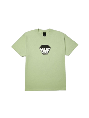 HUF MEN'S BIG BLOCK SS T-SHIRT CUCUMBER