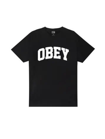 Obey MEN'S OBEY COLLEGIATE STANDARD T-SHIRT BLACK