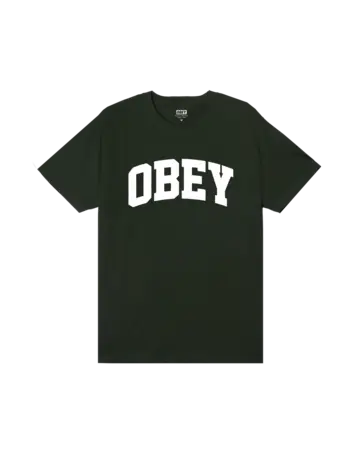 Obey HOMMES OBEY COLLEGIATE STANDARD T-SHIRT FOREST GREEN