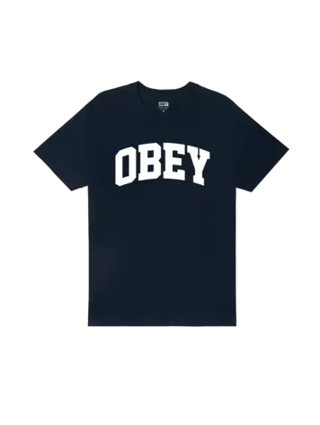 Obey HOMMES OBEY COLLEGIATE STANDARD T-SHIRT NAVY