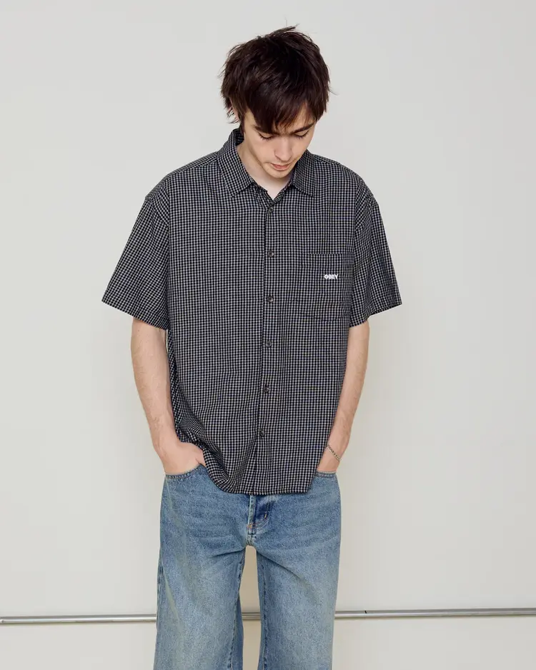Obey MEN'S BIGWIG FRANK WOVEN SS SHIRT