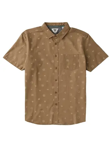 Vissla MEN'S ECOLOGY MARKS ECO SHORT SLEEVE SHIRT DARK KHAKI