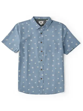 Vissla MEN'S ECOLOGY MARKS ECO SHORT SLEEVE SHIRT FADED DENIM