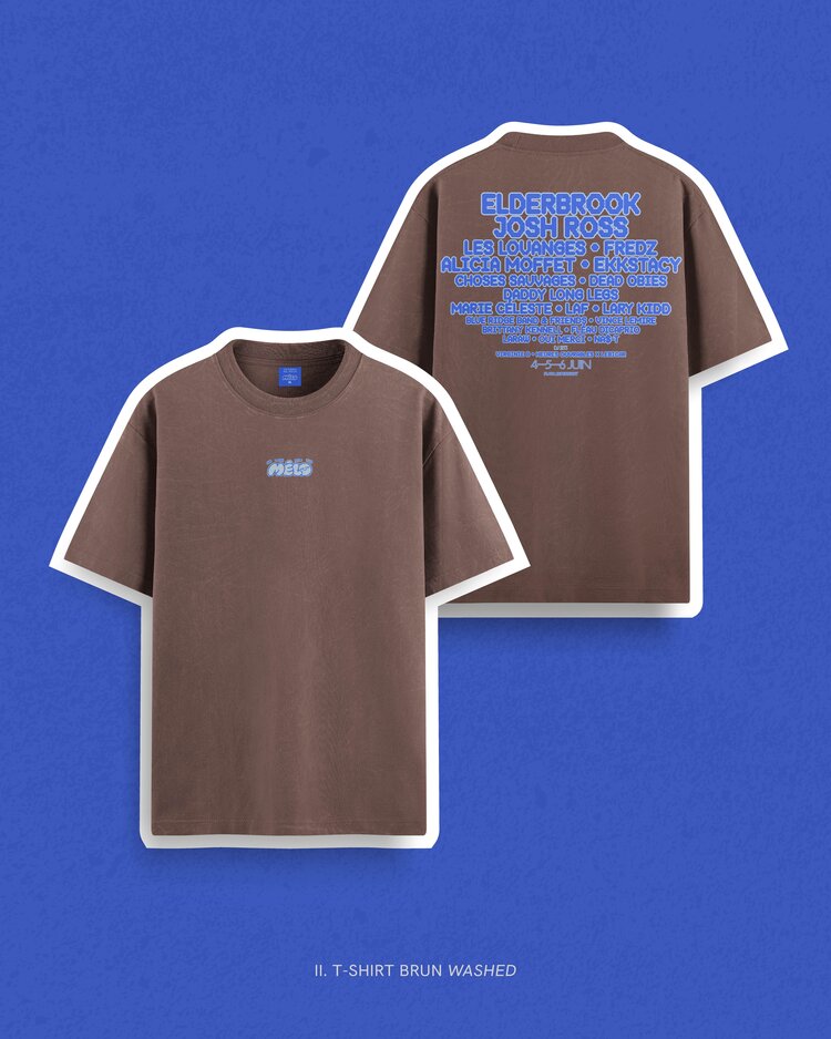 MELO FESTIVAL LINE UP T-SHIRT BROWN