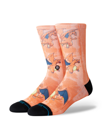 Stance MEN'S BRPA CHARIZARD CREW SOCKS ORANGE