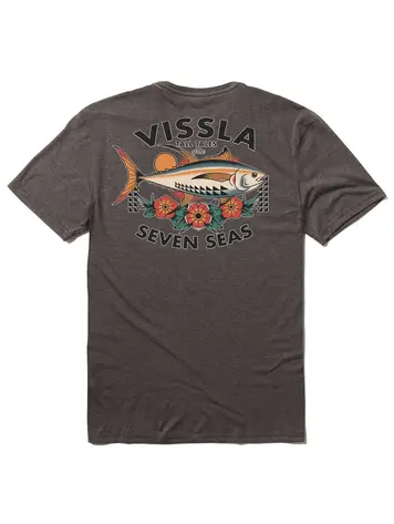 Vissla HOMMES AHI COMP LITE ECO DRIRELEASE TEE BLACK HEATHER