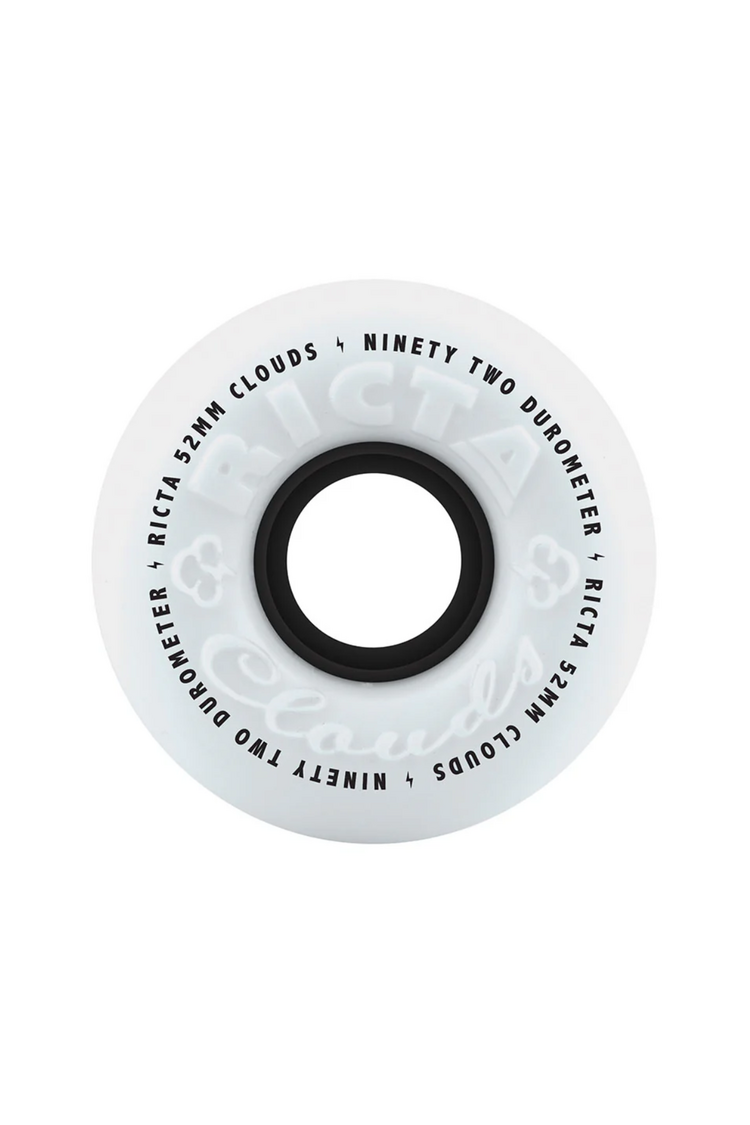 Ricta CLOUDS 92A ROUES DE SKATEBOARD WHITE/BLACK 52mm