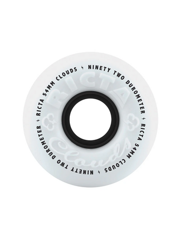 Ricta CLOUDS 92A SKATEBOARD WHEELS WHITE/BLACK 54mm