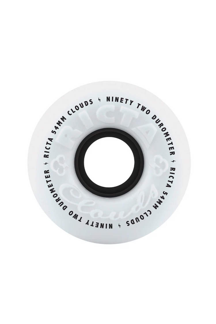 Ricta CLOUDS 92A ROUES DE SKATEBOARD WHITE/BLACK 54mm