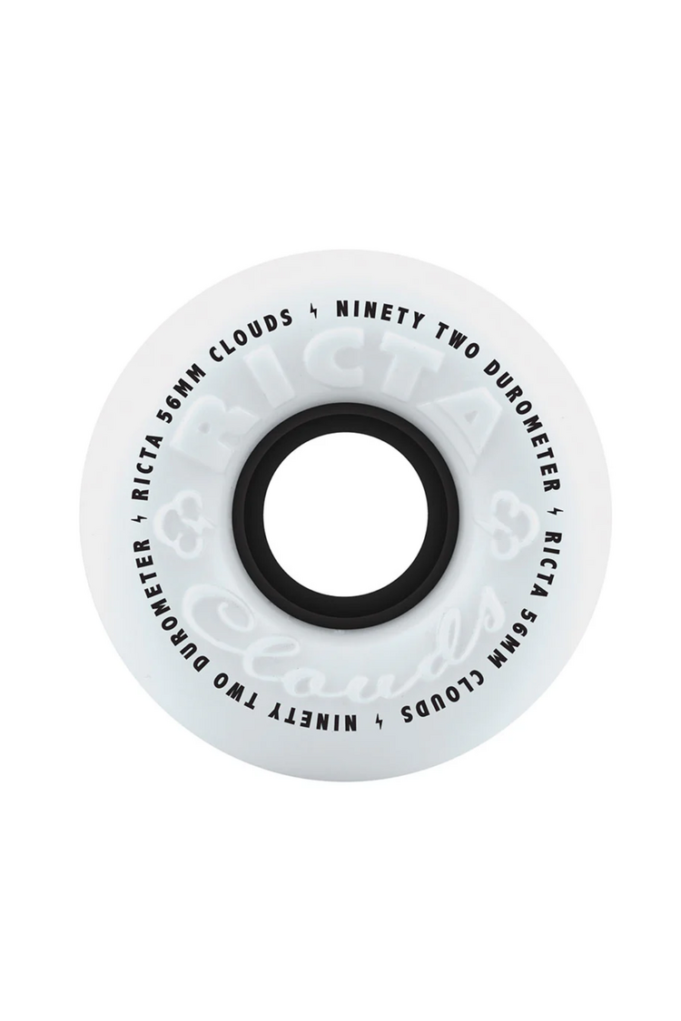 Ricta CLOUDS 92A SKATEBOARD WHEELS WHITE/BLACK 56mm