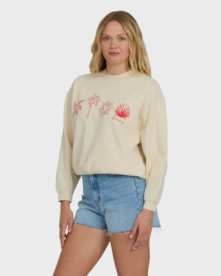 Billabong WOMEN'S TREASURE CAY CREWNECK SWEATSHIRT