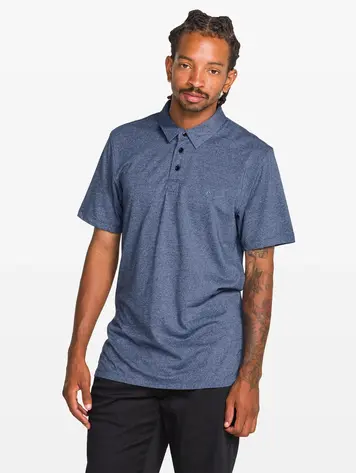 Volcom HOMMES WOWZER POLO SHORT SLEEVE SHIRT BLUEBERRY
