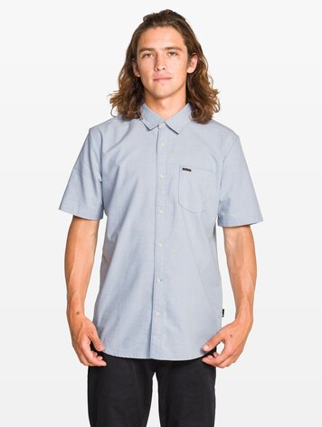 Volcom MEN'S EVERETT OXFORD II SHORT SLEEVE SHIRT WRECKED INDIGO