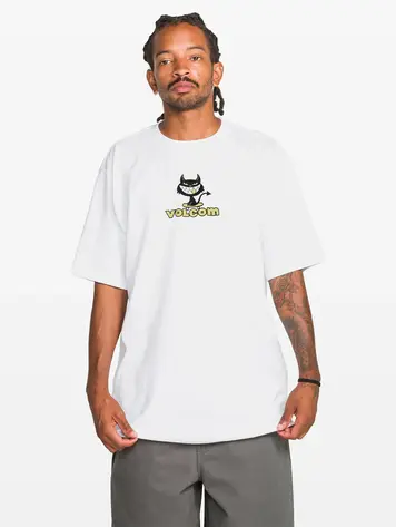 Volcom MEN'S DEVILISH SHORT SLEEVE T-SHIRT WHITE