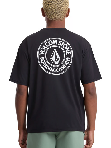 Volcom HOMMES DRAIN YOU SHORT SLEEVE RASHGUARD BLACK