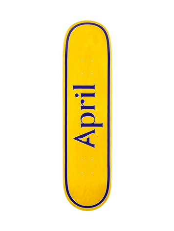 April Skateboards OG LOGO YELLOW PURPLE DECK 8"