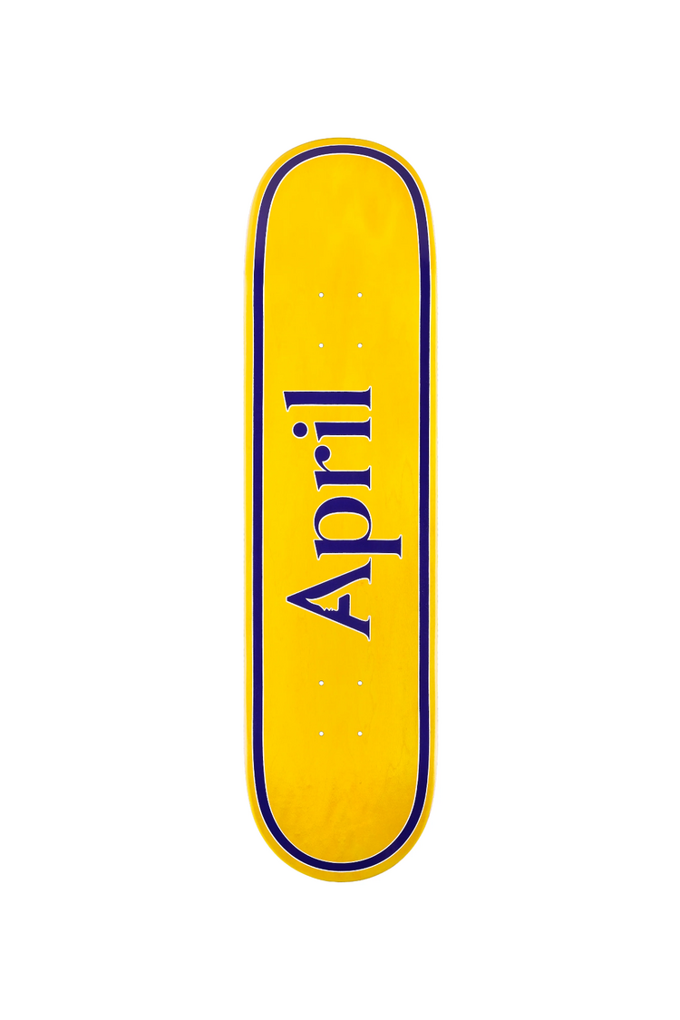 April Skateboards OG LOGO YELLOW PURPLE DECK 8"