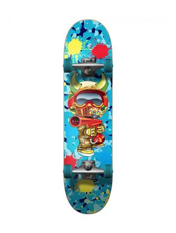 Speed Demons PAINTBALLER COMPLETE SKATEBOARD BLUE CAMO 8"