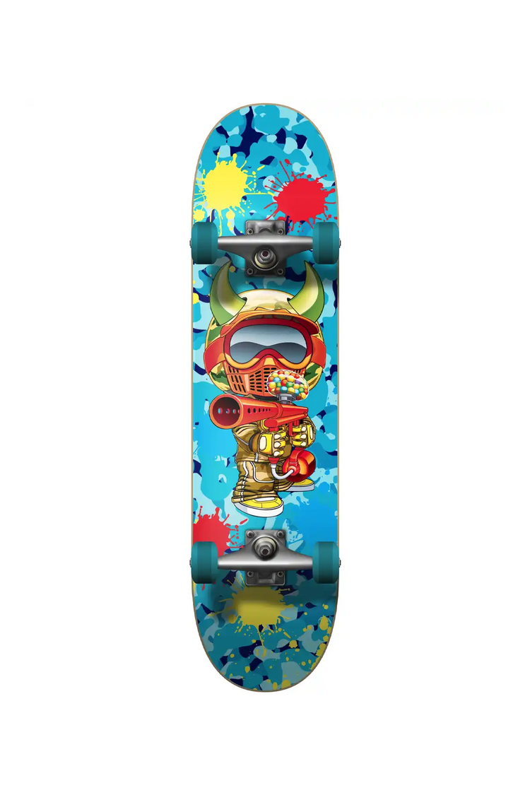 Speed Demons PAINTBALLER COMPLETE SKATEBOARD BLUE CAMO 8"