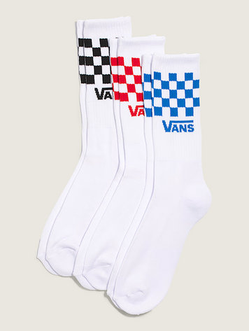 Vans MEN'S CLASSIC CHECK CREW SOCKS WHITE