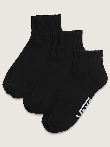 Vans MEN'S CLASSIC QUARTER CREW SOCKS BLACK