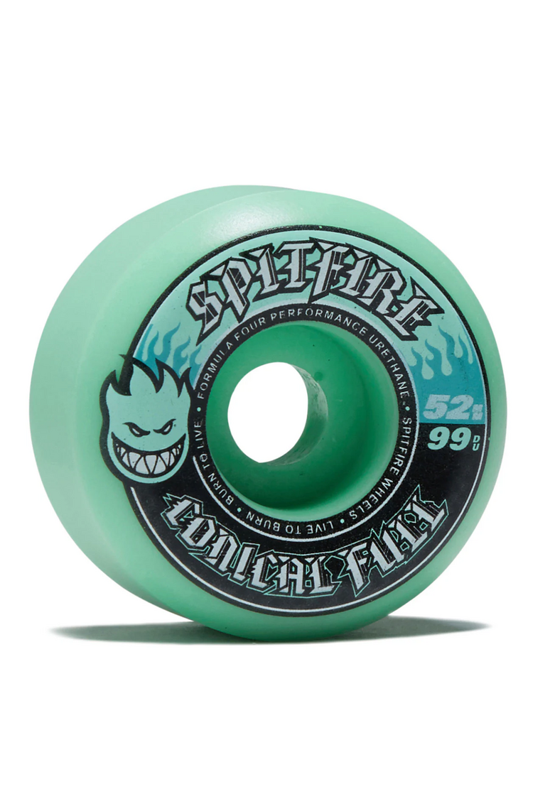 Spitfire ROUES DE SKATEBOARD F4 99 TEAM COLOR PACK CONICAL FULL TEAL 52mm