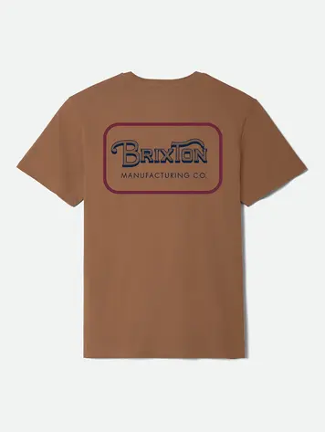 Brixton HOMMES GRADE STANDARD T-SHIRT BROWN SUGAR/MAHOGANY/DARK NAVY