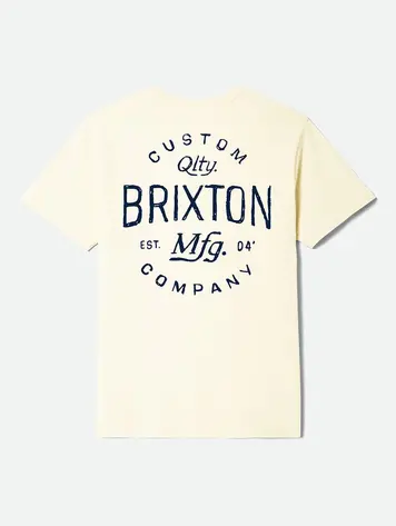Brixton MEN'S FREMONT STANDARD T-SHIRT CREAM