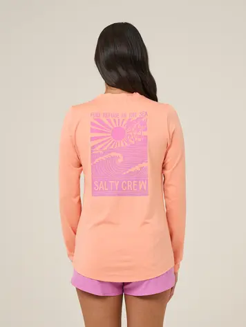 Salty crew FEMMES RISE AND SMILE SUNSHIRT PAPAYA