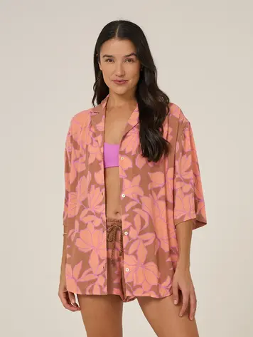 Salty crew WOMEN'S ROSE PARADE TUNIC MOCHA