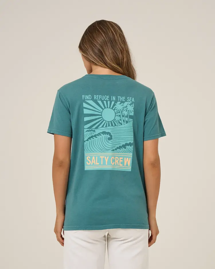 Salty crew WOMEN'S RISE AND SMILE BOYFRIEND TEE