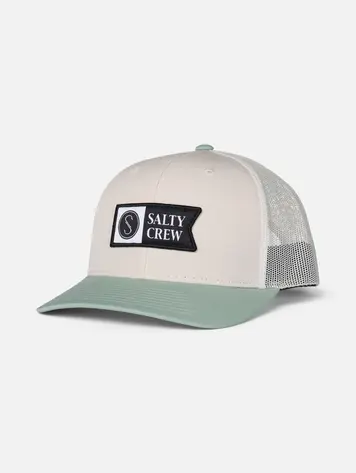 Salty crew HOMMES PINNACLE 2 RETRO TRUCKER HAT BIRCH JADE