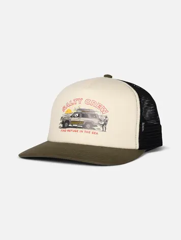 Salty crew MEN'S GOOD TIMES FOAMIE TRUCKER HAT DARK OLIVE