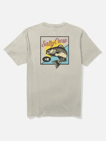 Salty crew HOMMES STRIPED CREW TEE BONE