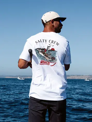 Salty crew HOMMES WHALER CHASE CREW TEE WHITE