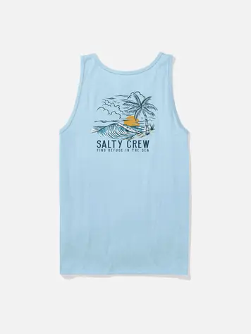 Salty crew MEN'S DAY OFF TANK CLEAR SKY